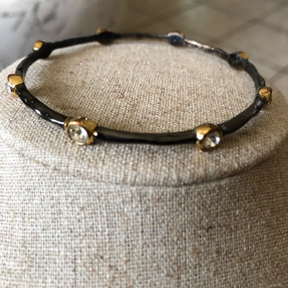 Stella & Dot hematite and gold bangle - Picture 3 of 4